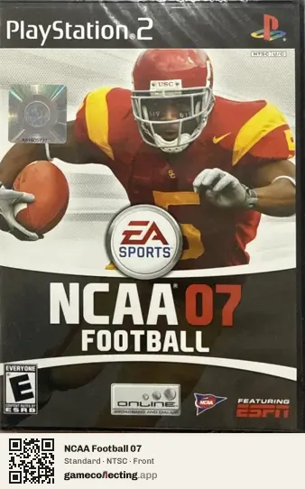 NCAA Football 07 PlayStation 2, NTSC box front