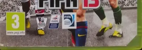 FIFA 13, the PEGI square on its front