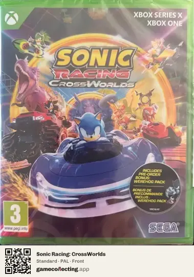 Sonic Racing: CrossWorlds Xbox Series X, PAL box front
