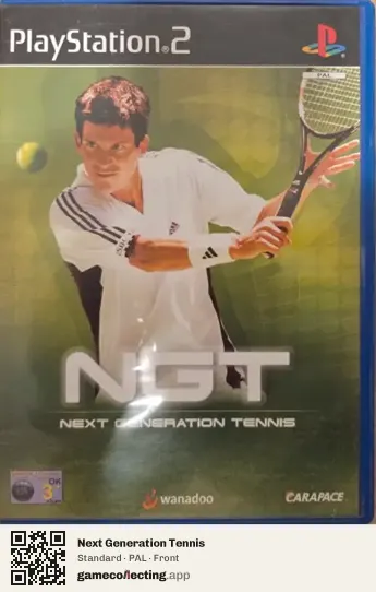 Next Generation Tennis PlayStation 2, PAL box front