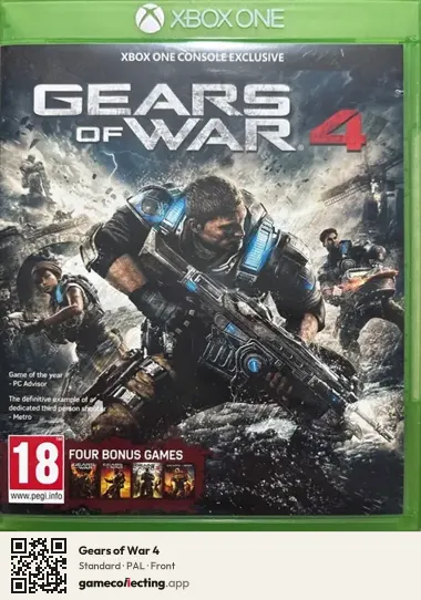 Gears of War 4 Xbox One, PAL box front