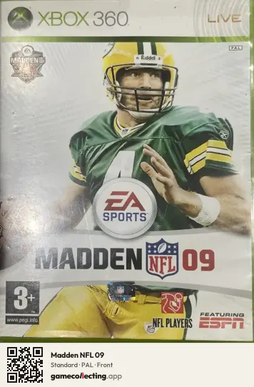 Madden NFL 09 Xbox 360, PAL box front