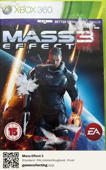 Mass Effect 3 Xbox 360, United Kingdom box front
