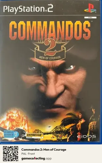 Commandos 2: Men of Courage PlayStation 2, PAL box front