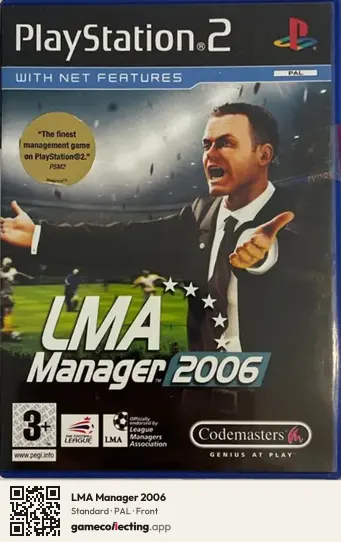LMA Manager 2006 PlayStation 2, PAL box front