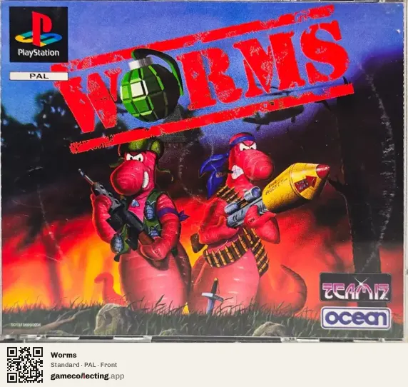 Worms PlayStation, PAL box front
