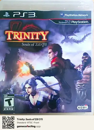 Trinity: Souls of Zill O'll PlayStation 3, NTSC box front