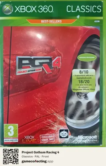 Project Gotham Racing 4 Xbox 360, PAL box front