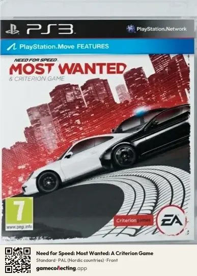 Need for Speed: Most Wanted: A Criterion Game PlayStation 3, Nordic countries box front