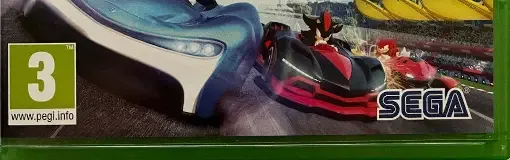 Team Sonic Racing, the PEGI square on its front