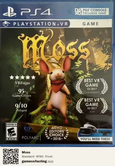 Moss PlayStation 4, NTSC box front