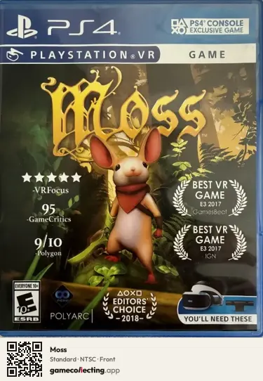 Moss PlayStation 4, NTSC box front