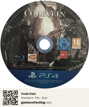 Code Vein PlayStation 4, PAL disc