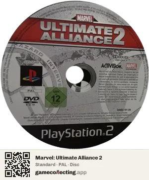Marvel: Ultimate Alliance 2 PlayStation 2, PAL disc
