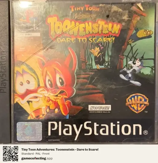 Tiny Toon Adventures: Toonenstein - Dare to Scare! PlayStation, PAL box front