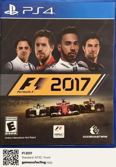 F1 2017 PlayStation 4, NTSC box front