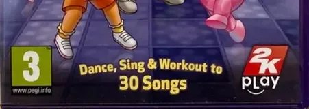 Nickelodeon Dance, the PEGI square on its front