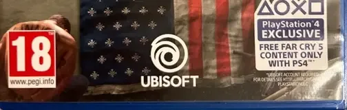 Far Cry 5, the PEGI square on its front