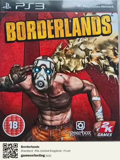 Borderlands PlayStation 3, United Kingdom box front