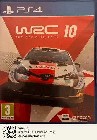 WRC 10 PlayStation 4, Germany box front