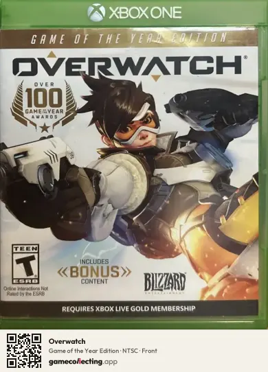 Overwatch Xbox One, NTSC box front