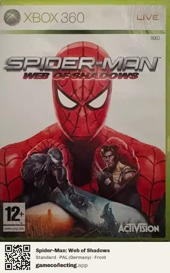 Spider-Man: Web of Shadows Xbox 360, Germany box front