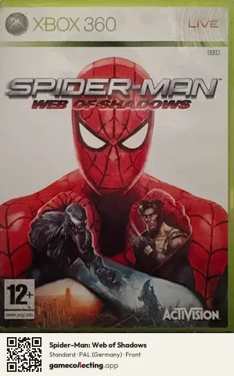 Spider-Man: Web of Shadows Xbox 360, Germany box front
