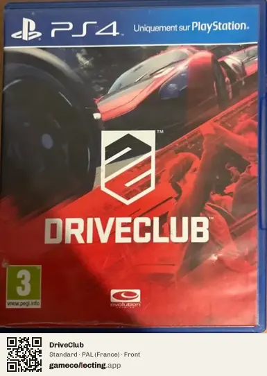 DriveClub PlayStation 4, France box front
