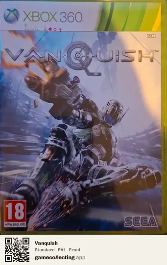 Vanquish Xbox 360, PAL box front