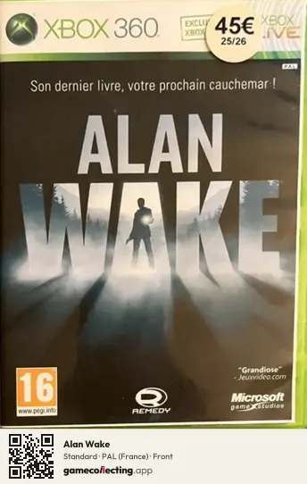 Alan Wake Xbox 360, France box front