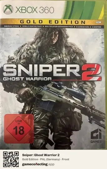 Sniper: Ghost Warrior 2 Xbox 360, Germany box front
