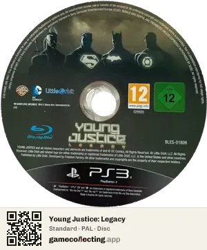 Young Justice: Legacy PlayStation 3, PAL disc