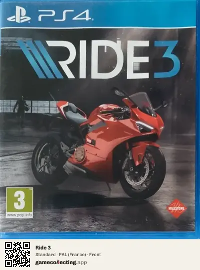 Ride 3 PlayStation 4, France box front