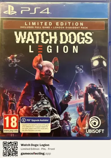 Watch Dogs: Legion PlayStation 4, PAL box front