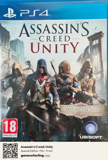 Assassin's Creed: Unity PlayStation 4, PAL box front