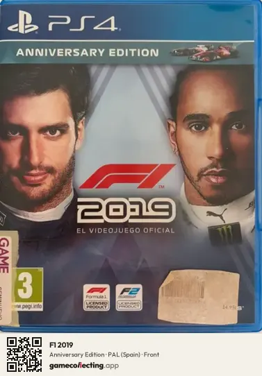 F1 2019 PlayStation 4, Spain box front