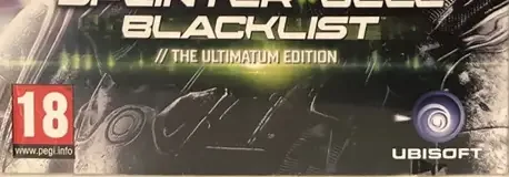 Tom Clancy's Splinter Cell: Blacklist, the PEGI square on its front