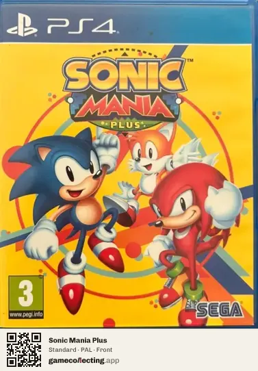 Sonic Mania Plus PlayStation 4, PAL box front
