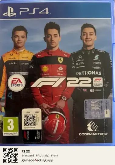 F1 22 PlayStation 4, Italy box front