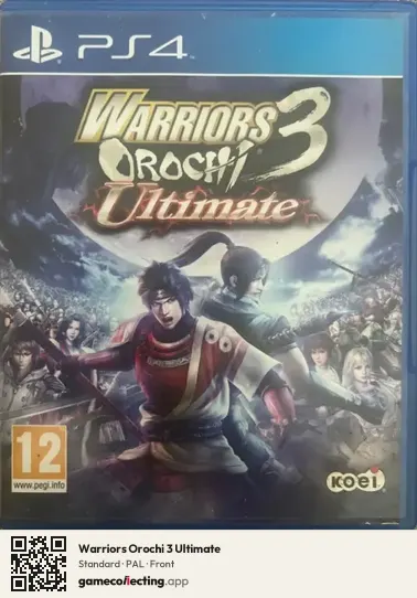 Warriors Orochi 3 Ultimate PlayStation 4, PAL box front