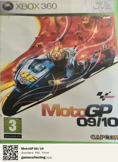 MotoGP 09/10 Xbox 360, PAL box front