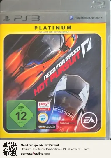 Need for Speed: Hot Pursuit PlayStation 3, Germany box front