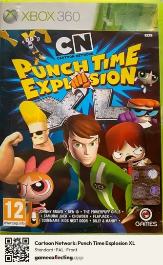 Cartoon Network: Punch Time Explosion XL Xbox 360, PAL box front