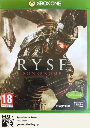 Ryse: Son of Rome Xbox One, PAL box front