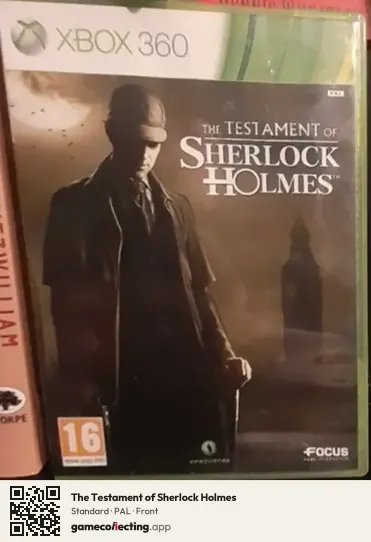 The Testament of Sherlock Holmes Xbox 360, PAL box front