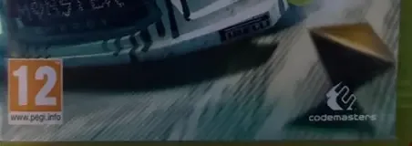 Dirt 3, the PEGI square on its front