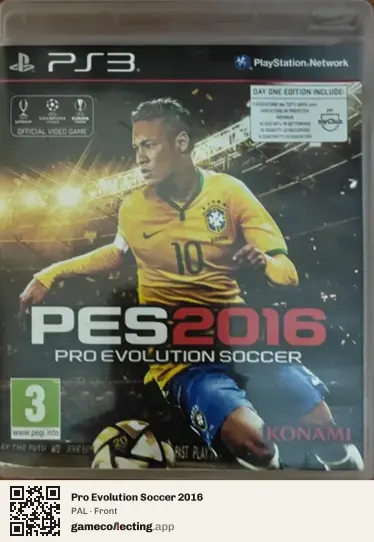 Pro Evolution Soccer 2016 PlayStation 3, PAL box front