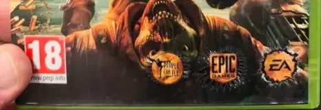 Bulletstorm, the PEGI square on its front