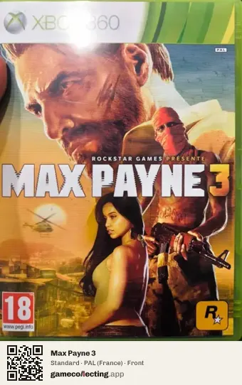 Max Payne 3 Xbox 360, France box front