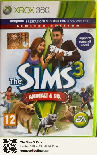 The Sims 3: Pets Xbox 360, Italy box front